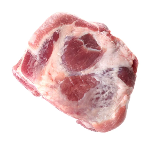 Fehéren izolált nyers hús — Stock Fotó