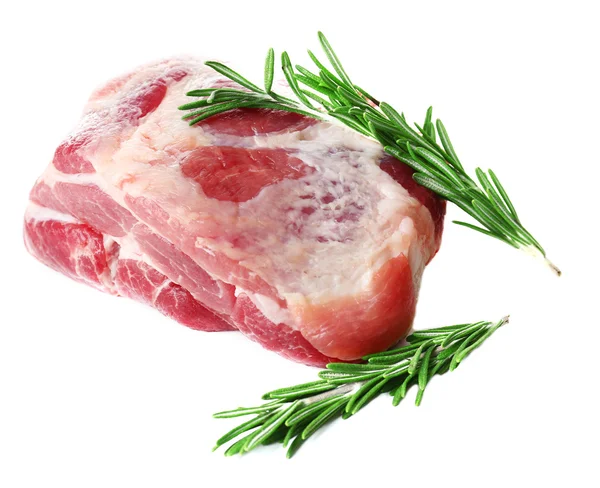 Carne crua isolada em branco — Fotografia de Stock