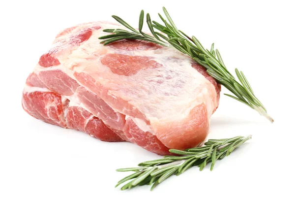 Carne crua isolada em branco — Fotografia de Stock