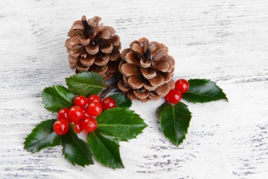 Noel dekorasyonları ahşap arka plan üzerinde bileşimi