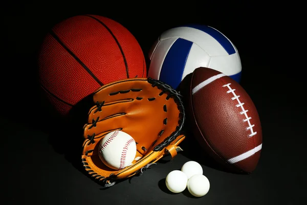 Různé sportovní míče — Stock fotografie