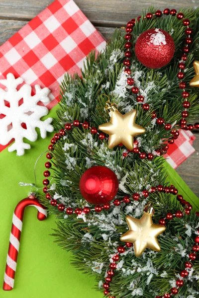 Grön jul krans — Stockfoto