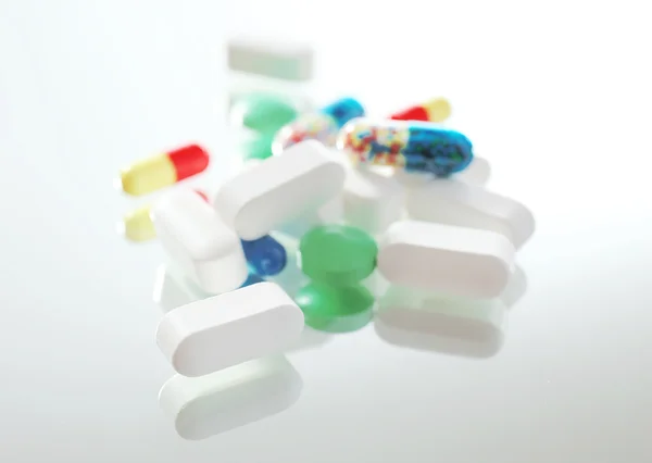 Pile of pills, close-up — Stock Photo, Image
