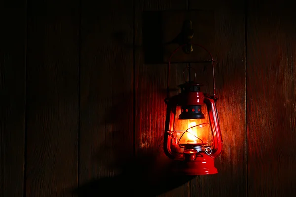 Lantern hanging on hook — Stock Photo, Image