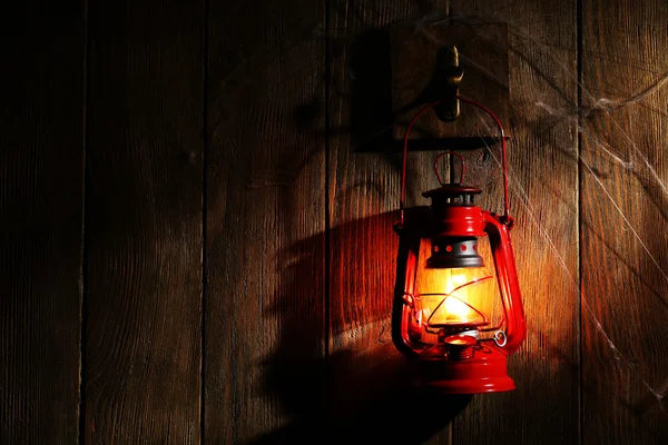 Lantern hanging on hook — Stock Photo, Image