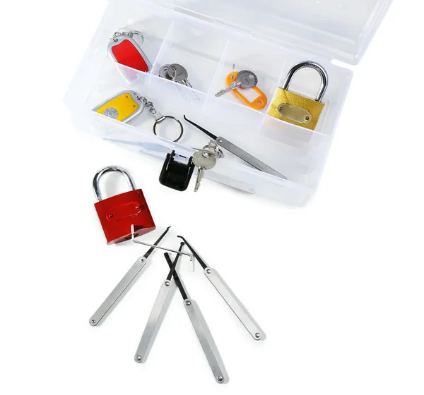 Set of keys, lock picks — Stock Photo, Image