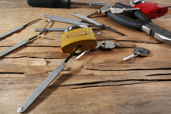 Tools of picking locks — Stock Photo, Image