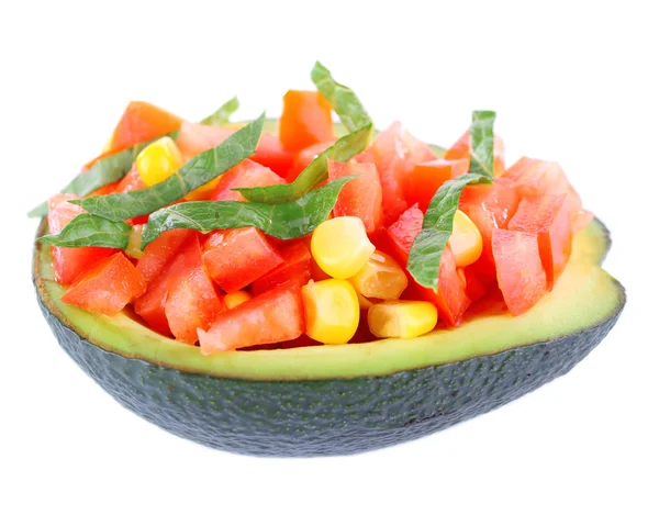 Velsmagende salat i avocado - Stock-foto
