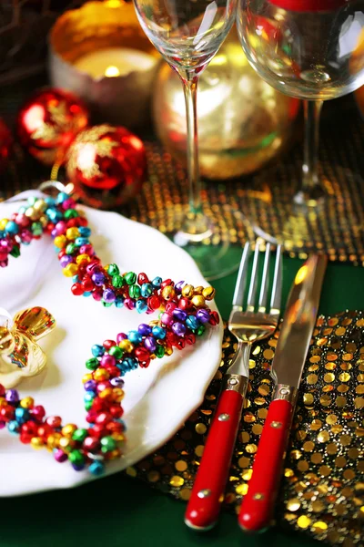 Serving Christmas table — Stock Photo, Image