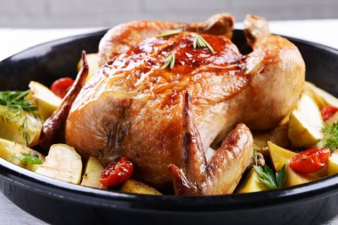 lezzetli fırında tavuk