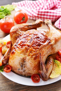 lezzetli fırında tavuk