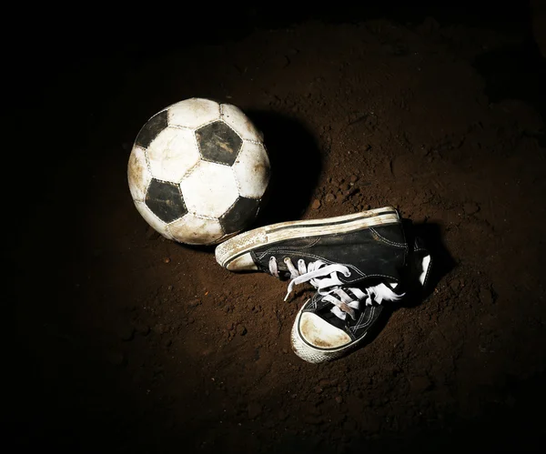Jalkapallo kentällä — kuvapankkivalokuva