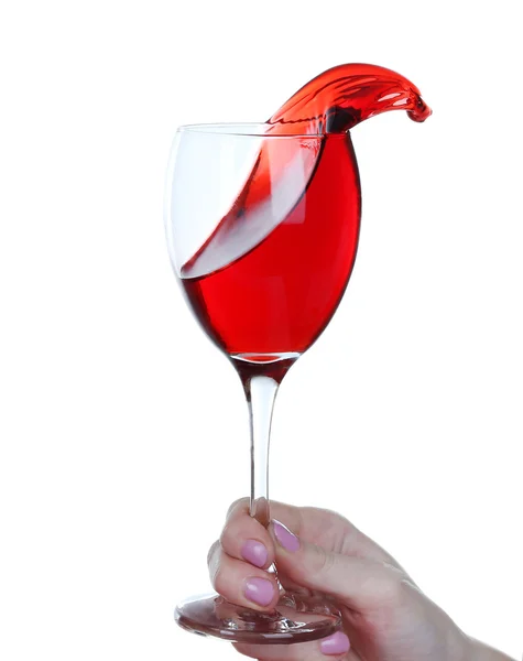 Splash of red wine — Stock Photo, Image