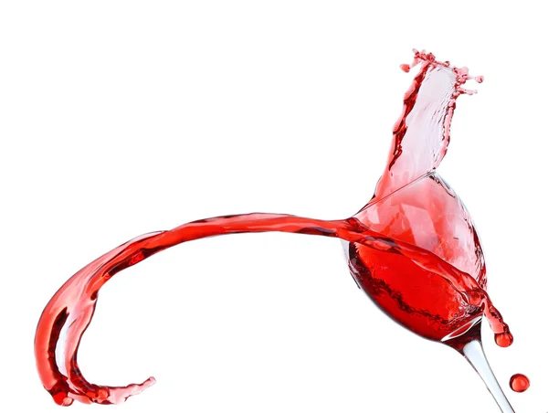 Splash av rött vin — Stockfoto