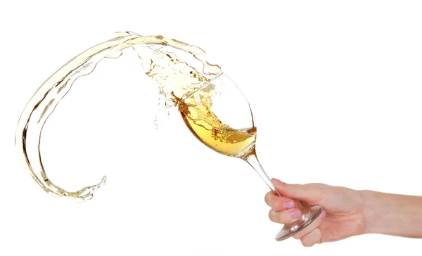 Splash of wine from glass — Stock Photo, Image