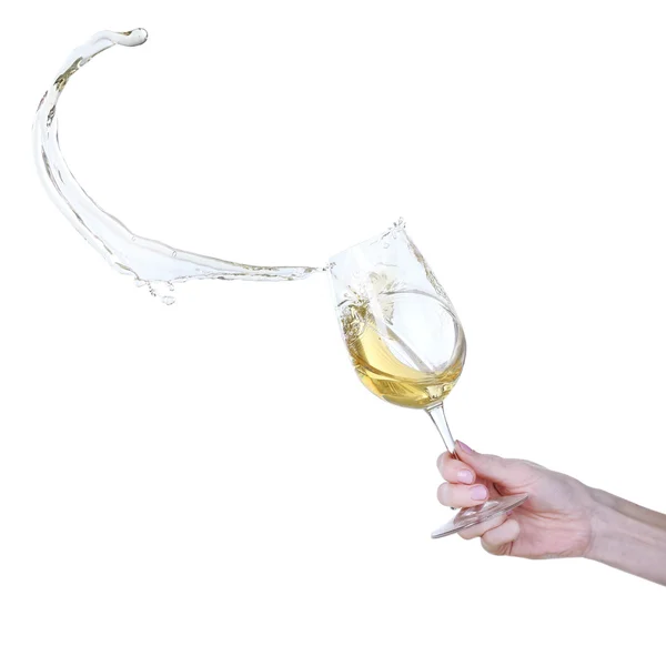 Skvätt vin från glas — Stockfoto