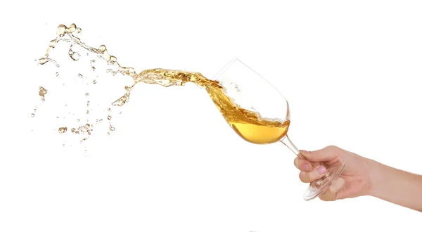 Splash of wine from glass — Stock Photo, Image