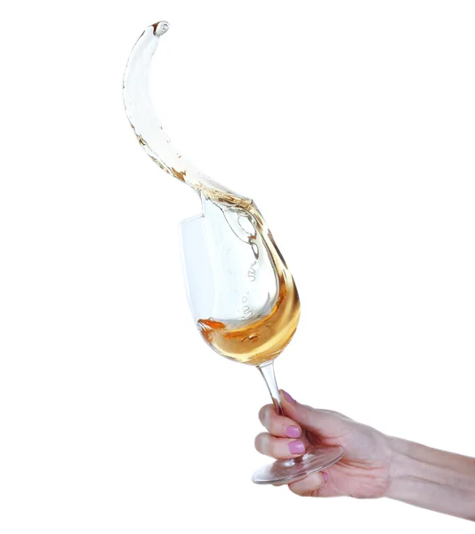 Splash of wine from glass — Stock Photo, Image