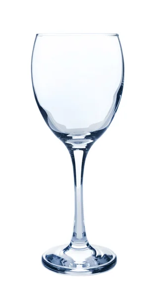 Leeg glas wijn geïsoleerd op wit — Stockfoto