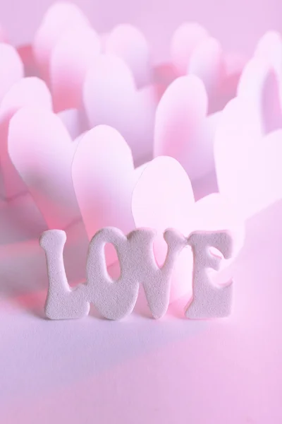 Applique paper with hearts — Stock Photo, Image