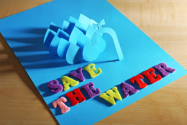 Water conservation cut paper — Stock Photo, Image