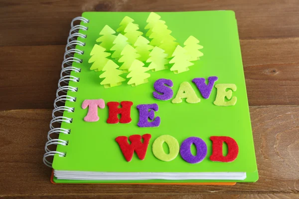 Conservation forests cut paper — Stock Photo, Image