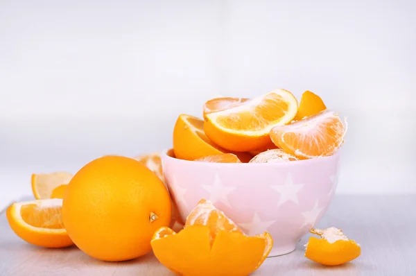 Sweet tangerines and oranges — Stock Photo, Image