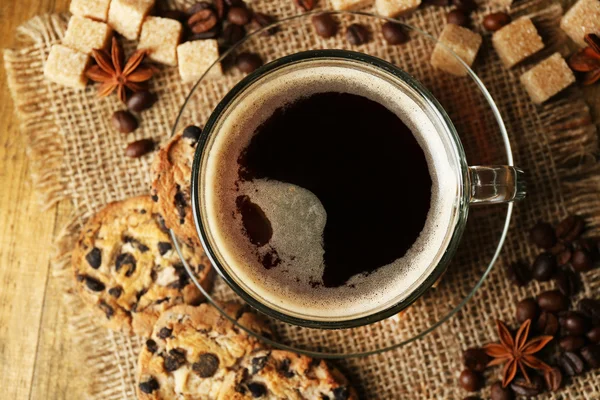 Glas kopp kaffe — Stockfoto