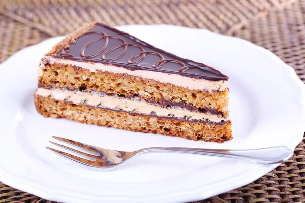 Delicioso bolo de chocolate — Fotografia de Stock