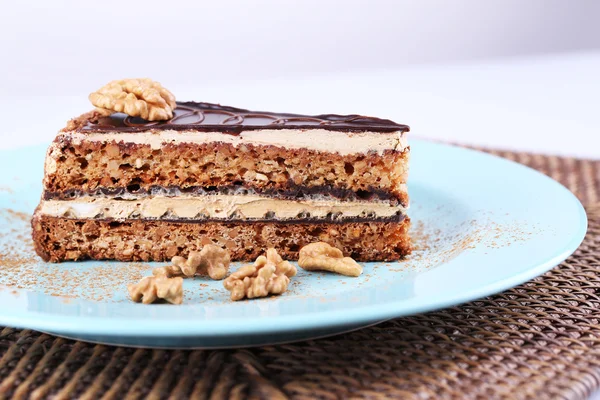 Delicioso bolo de chocolate — Fotografia de Stock