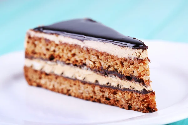 Delicioso bolo de chocolate — Fotografia de Stock