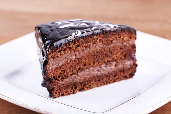 Delicioso bolo de chocolate — Fotografia de Stock