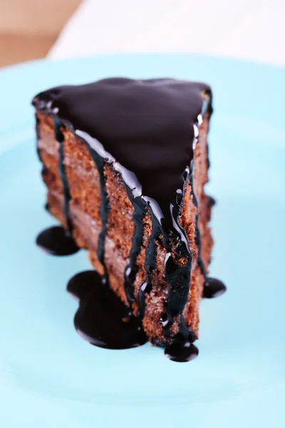 Delicioso bolo de chocolate — Fotografia de Stock