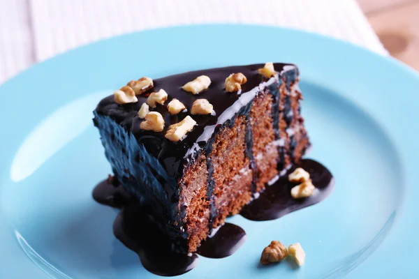 Delicioso bolo de chocolate — Fotografia de Stock