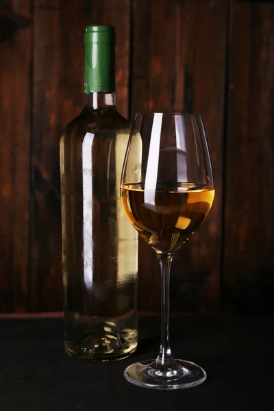 Wine bottle and wineglass — Stock Photo, Image