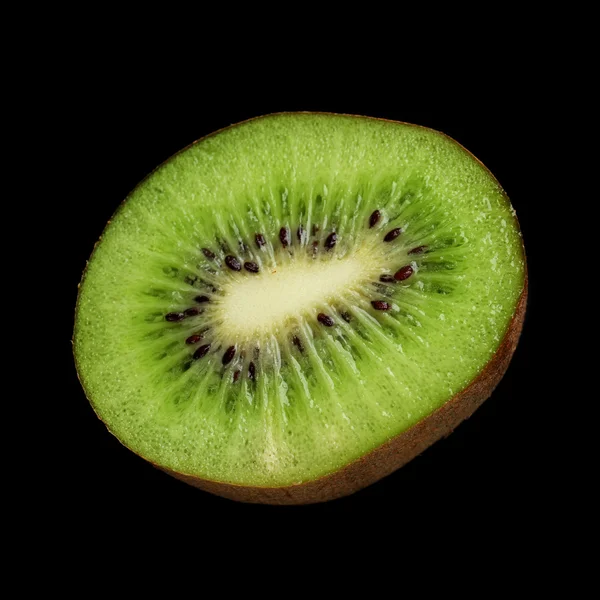 Kiwi på svart bakgrund — Stockfoto