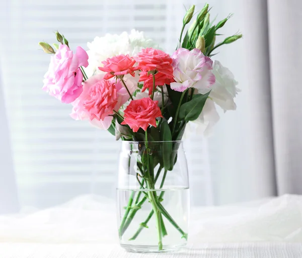 Beautiful flowers in vases — Stock Photo, Image