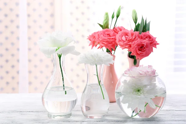 Beautiful flowers in vase — Stock Photo, Image