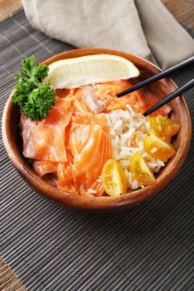 Bowl of boiled rice — Stock Photo, Image