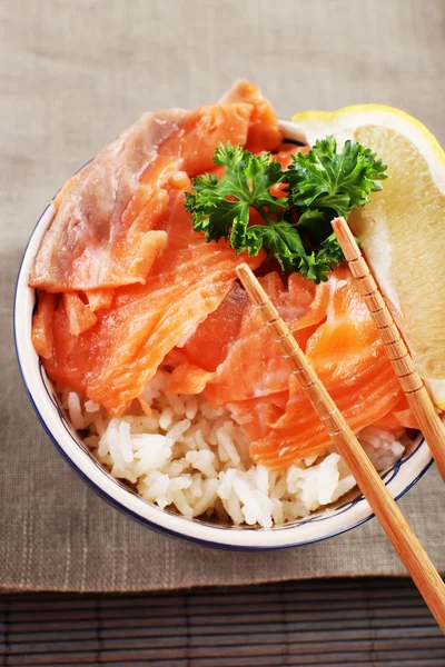 Bowl of boiled rice — Stock Photo, Image