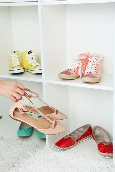 Samling av mode skor — Stockfoto