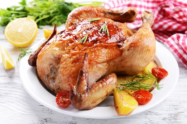Lahodné pečené kuře — Stock fotografie