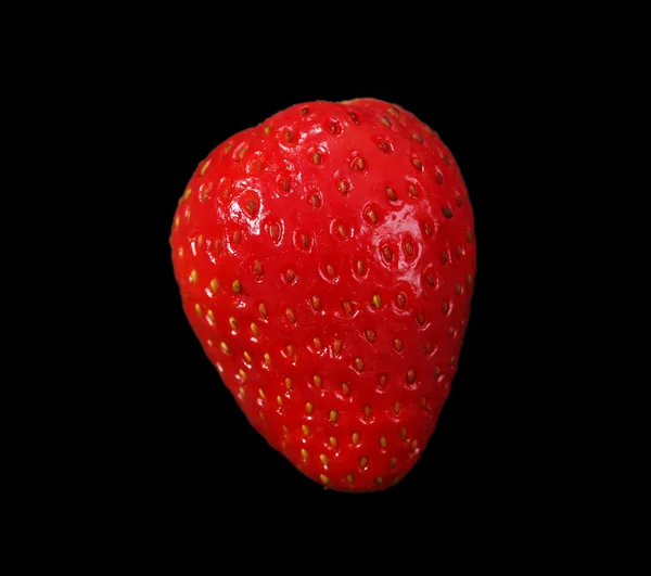 Fraise sur fond noir — Photo