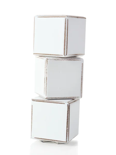 White Educational cubes — Stock Photo, Image