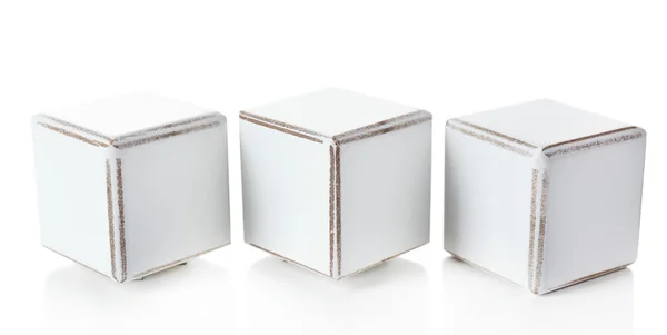 White Educational cubes — Stock Photo, Image