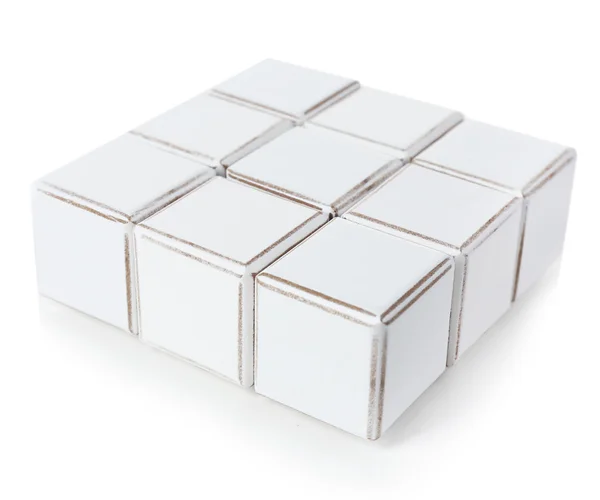 White Educational cubes — Stock Photo, Image