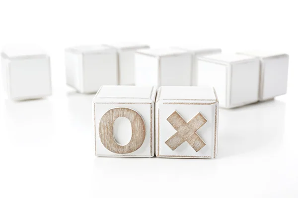 White Educational cubes — Stock Photo, Image