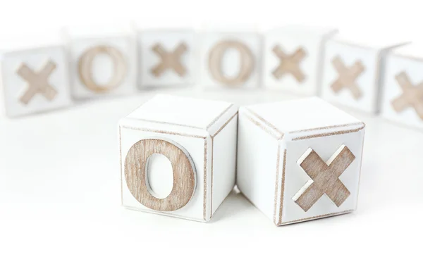 White Educational cubes — Stock Photo, Image