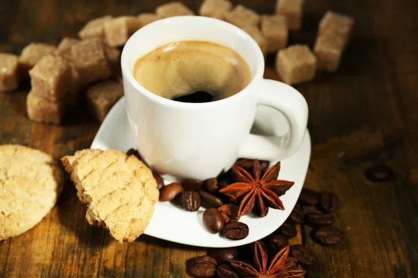 Cup of espresso and cookie Stock Image