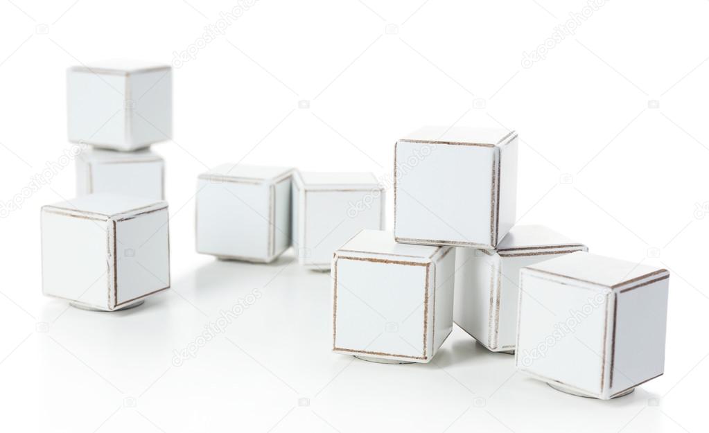 White Educational cubes